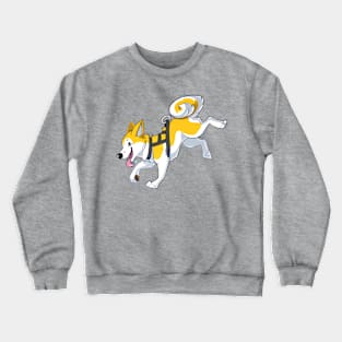 Yellow Husky Running Crewneck Sweatshirt